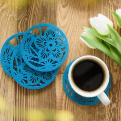 HOMLA Komplet 4 Szt. Podkladek Tonel Granatowa 11.50