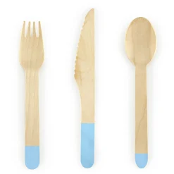PARTYDECO Komplet Sztućców Wooden Drewnianych 6 Os.