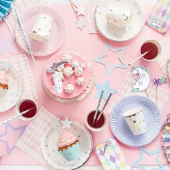 PARTYDECO Komplet Talerzy Stars Ze Wzorem W Gwiazdki 6 Szt. Fi 18 Cm