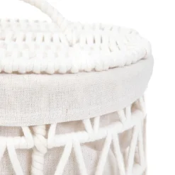 HOMLA Kosz Do Przechowywania Flossie Bialy 23X23X14.5 Cm