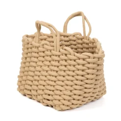 HOMLA Kosz Do Przechowywania Flavia Bezowy 26X26X21 Cm