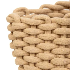 HOMLA Kosz Do Przechowywania Flavia Bezowy 26X26X21 Cm