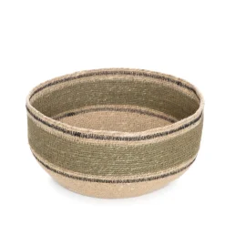 HOMLA Kosz Do Przechowywania Maura W Zielone Paski 23X23X13 Cm