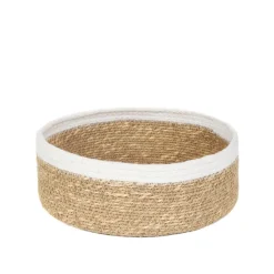 HOMLA Kosz Do Przechowywania Marlin Okragly Z Trawy Morskiej 25X25X9,5 Cm