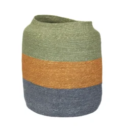 HOMLA Kosz Do Przechowywania Regin W Kolorowe Paski 35X35X45 Cm