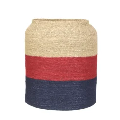 HOMLA Kosz Do Przechowywania Regin W Kolorowe Paski 35X35X45 Cm