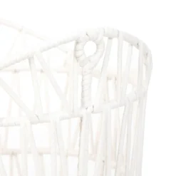 HOMLA Kosz Lazienkowy Laelia Pleciony Bialy 21X21X38 Cm