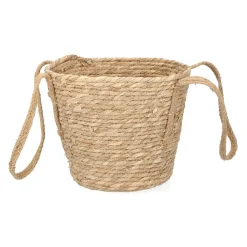 HOMLA Kosz Lumbo Z Trawy Morskiej Z Uchwytami 28X25 Cm