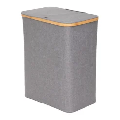 HOMLA Kosz Na Bielizne Nellie Szary 45X30X55 Cm