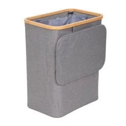 HOMLA Kosz Na Bielizne Nellie Szary 45X30X55 Cm
