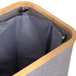 HOMLA Kosz Na Bielizne Nellie Szary 45X30X55 Cm