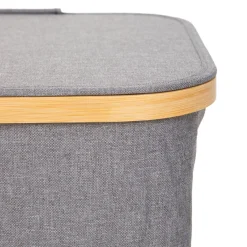 HOMLA Kosz Na Bielizne Nellie Szary 40,5X32X42 Cm