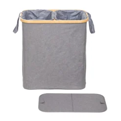 HOMLA Kosz Na Bielizne Nellie Szary 55,5X34,5X60 Cm