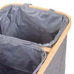 HOMLA Kosz Na Bielizne Nellie Szary 55,5X34,5X60 Cm