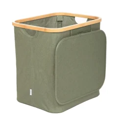 HOMLA Kosz Na Bielizne Nellie Zielony 40,5X33X42 Cm