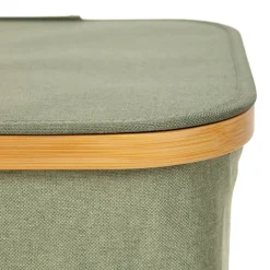 HOMLA Kosz Na Bielizne Nellie Zielony 40,5X33X42 Cm