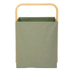 HOMLA Kosz Na Bielizne Nellie Zielony 36X32X50 Cm