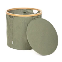 HOMLA Kosz Na Bielizne Nellie Zielony 38X38X37 Cm