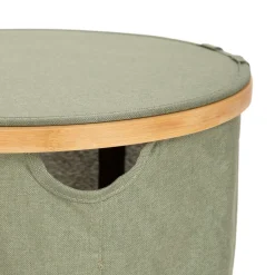 HOMLA Kosz Na Bielizne Nellie Zielony 38X38X37 Cm