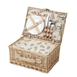 HOMLA Kosz Piknikowy Lorenzo Dla 2 Osob W Listki 38X26X18 Cm