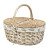 HOMLA Kosz Piknikowy Lorenzo Naturalny W Listki 40X30X18/34 Cm