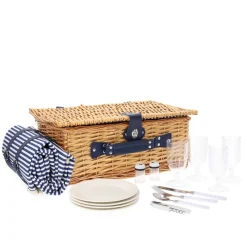 HOMLA Kosz Piknikowy Orlando Dla 4 Osob Z Mata 46X30X20 Cm