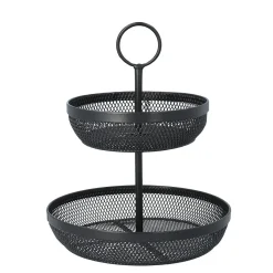 HOMLA Koszyk Gridio Dwupietrowy Okragly 31X26 Cm