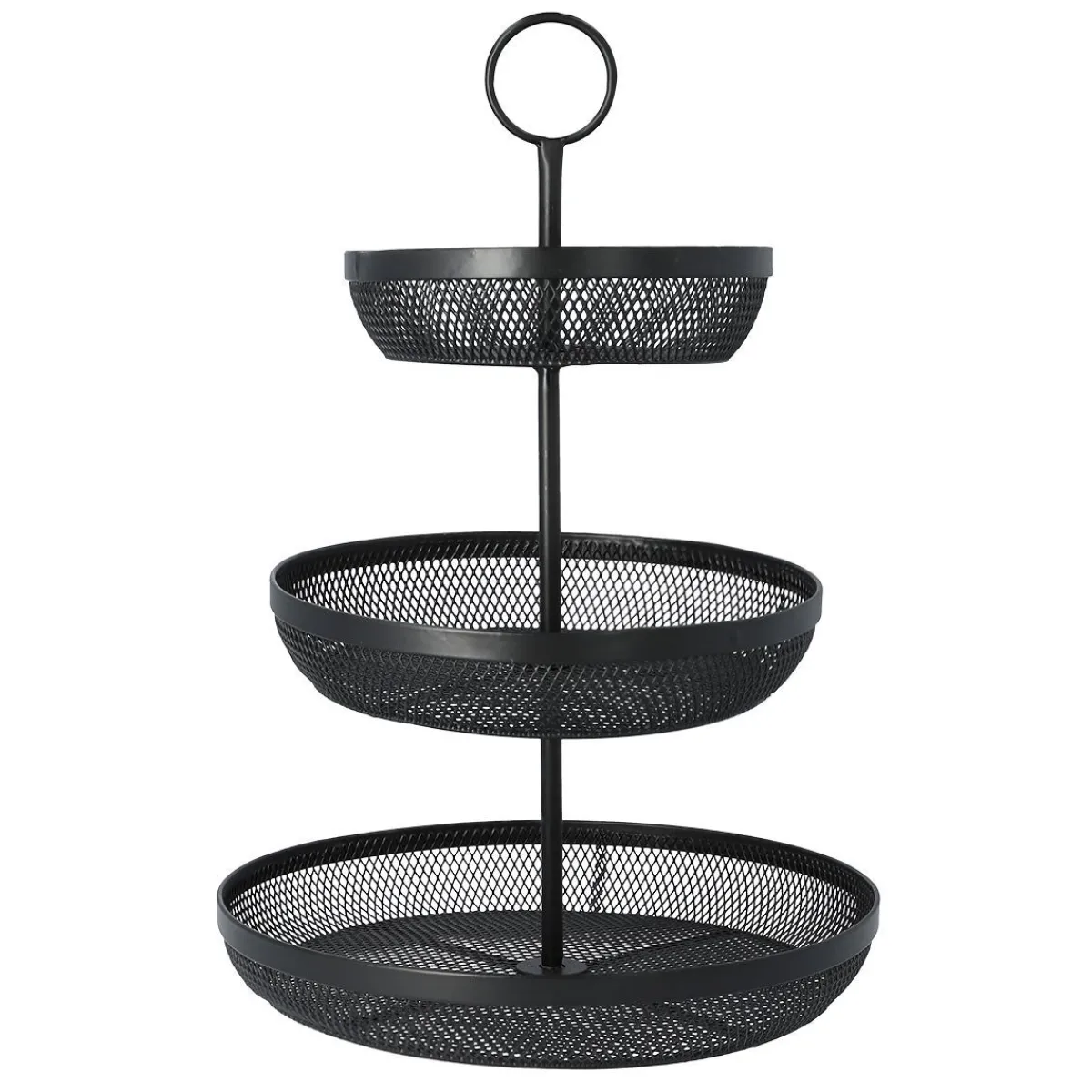 HOMLA Koszyk Gridio Trzypietrowy Okragly 42X32 Cm