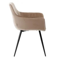 HOMLA Krzeslo Andre Welurowe Brazowe 56X61X86 Cm