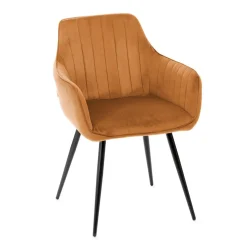 HOMLA Krzeslo Andre Welurowe Karmelowe 56X61X86 Cm