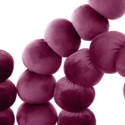 HOMLA Krzeslo Bubble Beam Welurowe Bordowe Z Czarnymi Nogami 56,5X52X87 Cm