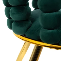 HOMLA Krzeslo Bubble Beam Welurowe Zielone 56,5X52X87 Cm
