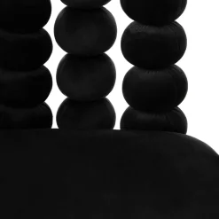 HOMLA Krzeslo Bubble Beam Welurowe Czarne 56,5X52X87 Cm