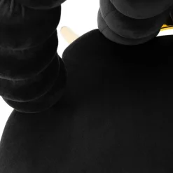 HOMLA Krzeslo Bubble Beam Welurowe Czarne 56,5X52X87 Cm