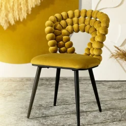 HOMLA Krzeslo Bubble Verse Welurowe Oliwkowe 48X65X81 Cm