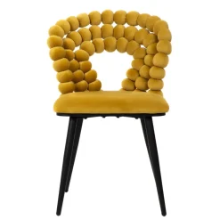 HOMLA Krzeslo Bubble Verse Welurowe Oliwkowe 48X65X81 Cm