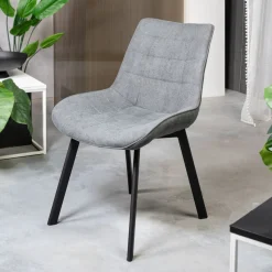 HOMLA Krzeslo Colin W Tkaninie Grafitowe 53X61X88 Cm