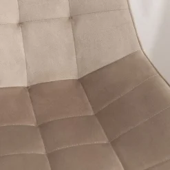 HOMLA Krzeslo Colin Welurowe Bezowe 53X61X88 Cm