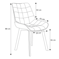 HOMLA Krzeslo Colin Welurowe Zielone 53X61X88 Cm