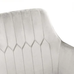 HOMLA Krzeslo Etienne Welurowe Jasnoszare 56X61X86 Cm