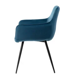 HOMLA Krzeslo Etienne Welurowe Granatowe 56X61X86 Cm