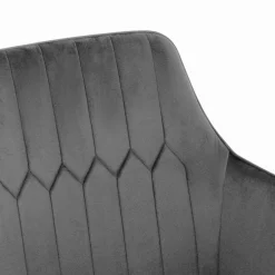 HOMLA Krzeslo Etienne Welurowe Szare 56X61X86 Cm
