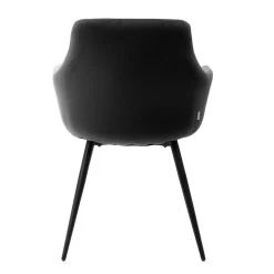 HOMLA Krzeslo Fellice Welurowe Czarne 56X61X86 Cm