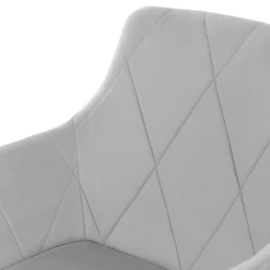 HOMLA Krzeslo Fellice Welurowe Szare 56X61X86 Cm
