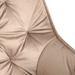 HOMLA Krzeslo Flossi Welurowe Bezowe 57X63X84 Cm