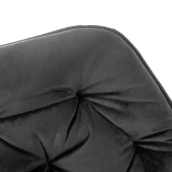 HOMLA Krzeslo Flossi Welurowe Czarne 57X63X84 Cm