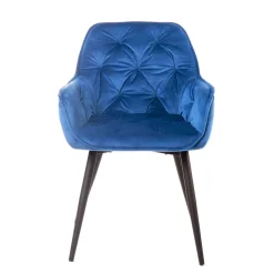 HOMLA Krzeslo Flossi Welurowe Granatowe 57X63X84 Cm