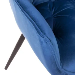 HOMLA Krzeslo Flossi Welurowe Granatowe 57X63X84 Cm