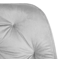 HOMLA Krzeslo Flossi Welurowe Obrotowe Szare 57X65X90 Cm