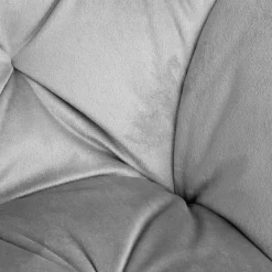 HOMLA Krzeslo Flossi Welurowe Obrotowe Szare 57X65X90 Cm